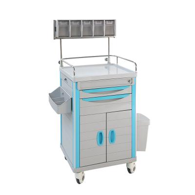 China Modern Customized Mobile Supplier Hospital Medical Equipment Dressing Crash Cart Anesthesia Cart for sale