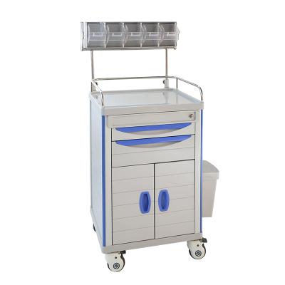 China Modern ABS Medical Anesthesia Trolley Long Service Life Super Durable for sale