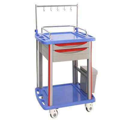 China Wholesale Modern Hospital ABS Plastic Medical Ward Treatment Procedure Cart Clinic Transfusion Cart for sale