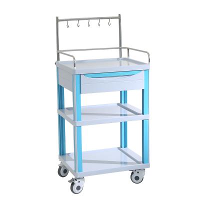 China Modern Cheap Price High Quality ABS Medical Transport Transfusion Trolley for sale