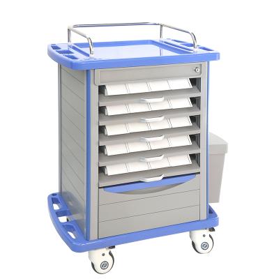 China Modern Cheap Price Hospital Treatment Cart Medical Dressing Cart Vehicle Medicine Trolley for sale