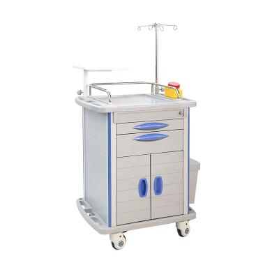 China Economical ABS Modern Hospital Medical Emergency Hospital Treatment Trolley HS-ET760C for sale