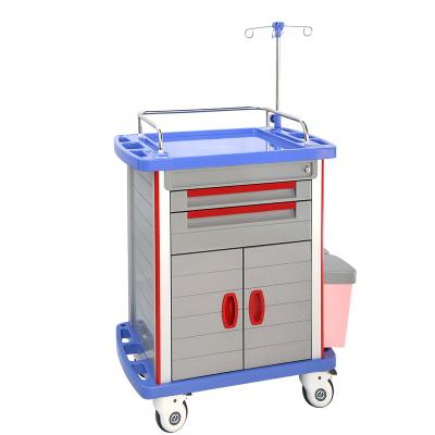 China Factory Price Two Floors Modern Clinic Trolley With Locking Casters For Hospital Clinics for sale