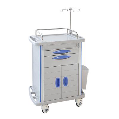 China Hot Selling Modern Hospital ABS Plastic Wheel Mobile Trolley Clinical Trolley for sale