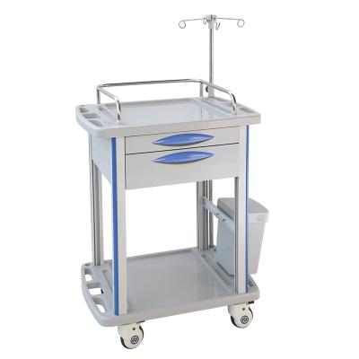 China Modern Medical Treatment Utility Trolley With Locking Casters For Hospital Clinics for sale