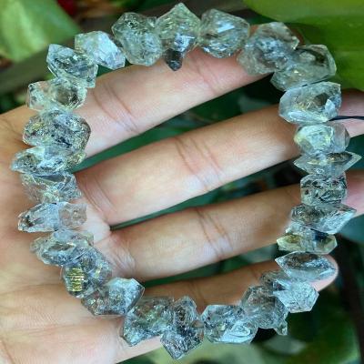 China High Quality Crystal High Quality Herkimer Diamond Natural Rough Double Raw Quartz Bracelet Herkimer Diamond Natural Points High Quality for sale