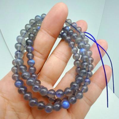 China Wholesale High Quality Natural Jewelry FASHIONABLE DIY 5mm+ 6mm+ Crystal Gray Moonstone Stone Beads For for sale