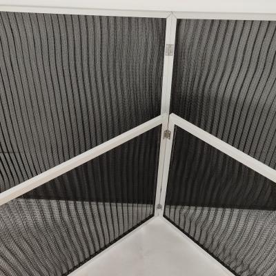 China Air Conditioner Customize Pleated Aluminum Mesh Frame Black / White Filter Mesh Screen for sale