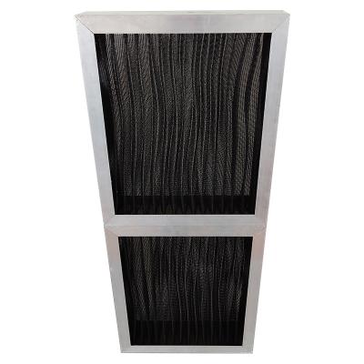 China Air Conditioner Aluminum Frame Polypropylene Mesh Medium Efficiency Pleated Filter Screen for sale