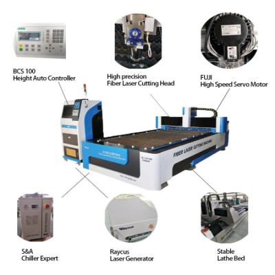 China 2019 Industrial Ruijie 3015 cnc fiber laser cutting machine price of metal sheet laser CUT factory supply for sale