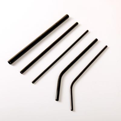 China Sustainable Food Grade Dishwasher Bar Tool Safe Black Drinking Straw for sale