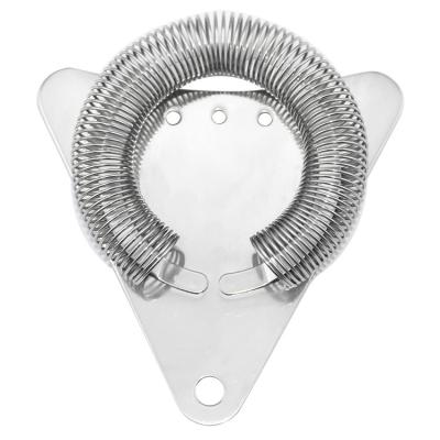 China Sustainable Barware Tools Triangle Ice Metal Strainer Stainless Steel Bar Cocktail Strainer for sale