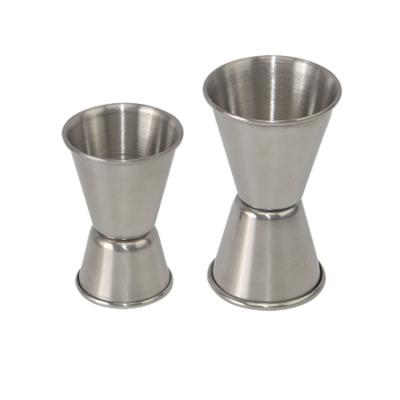 China Small Disposable Double Bar Cocktail Stainless Steel Measuring Cup 15/30ml Measure for sale