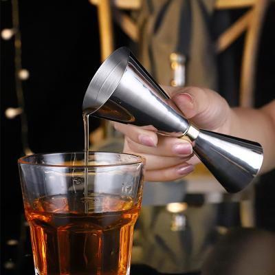 China Disposable High Quality Vodka Whiskey Stainless Steel Small Slim Measure 30/45mml for sale