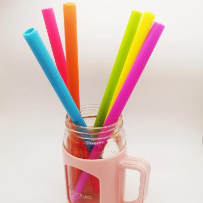 China 6 Bar Straight Silicone Drinking Straw Sustainable BPA Free Food Grade Reusable Set for sale