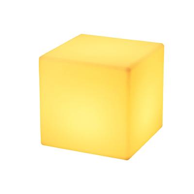 China Outdoor Indoor Waterproof Various Sizes LED Color Changing Rechargeable Waterproof Cube Stool for sale