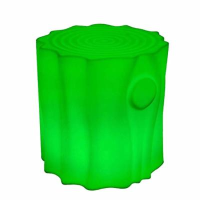 China Light PE Lighting Furniture RGB Color Changing Night Lights Remote Control Stump Seat for sale