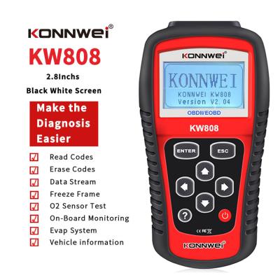 China 12V Gasoline Vehicles KONNWEI KW808 Latest Bus Code Reader Vehicle Diagnostic Scanner Tools for sale