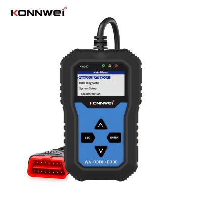 China Only Detect Petrol Cars 12V Konnwei KW350 OBD2 Scanner SRS ABS Scanner Immobilizer Car Diagnostic Tools for sale