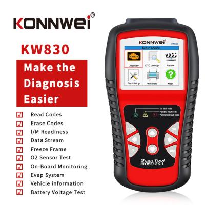 China Universal Gasoline 12v Car KONNWEI KW830 Vehicle Fault Scanner Car Code Reader Scan Diagnostic Tools for sale