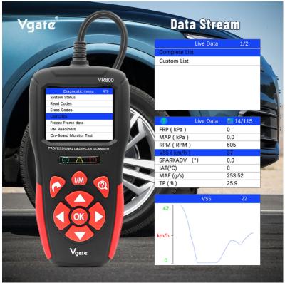 China See Belove Description Vgate VR800 OBD2 Scanner Car Code Reader Scan Tools Automotive OBD 2 Diagnostic Auto Tool for sale