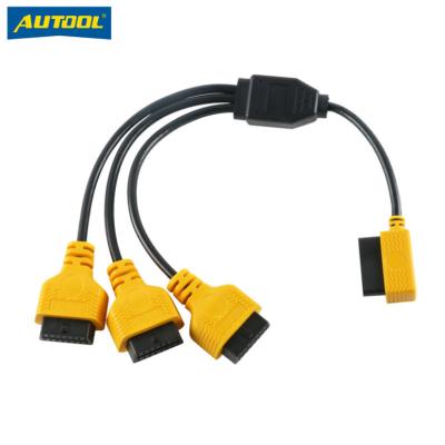 China AUTOOL OBD2 16Pin 1 Male to 3 Female Splitter Extension Cable for sale