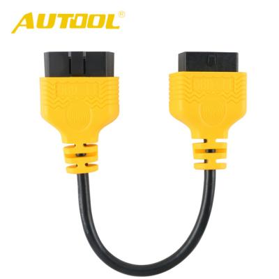 China AUTOOL Cars 30CM OBD2 16 Pin Male to Female Extension Cable for sale