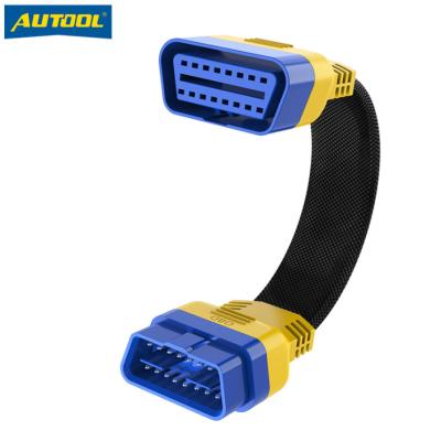 China AUTOOL Cars 30CM OBD2 16 Pin Male to Female Extension Cable for X431 PRO3 for sale