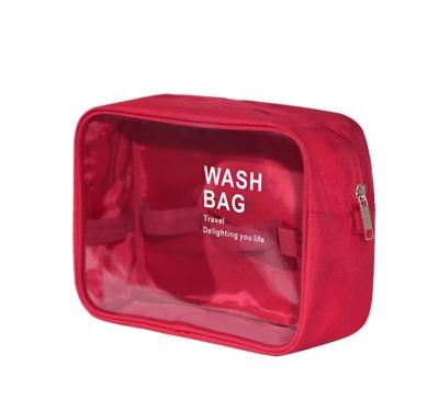 China Eco-Friendly Waterproof Clear Portable Toiletry Travel Eco-Friendly PVC Wash Hanging Bag For Women for sale