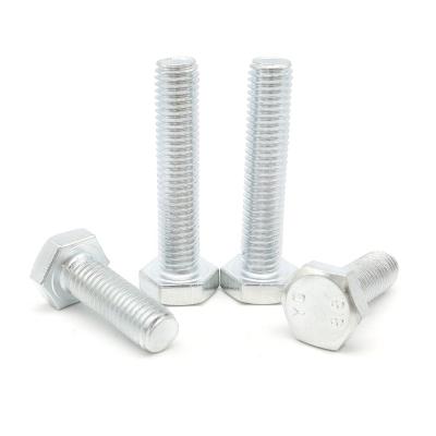 China Steel 8.8 Grade Zinc Plated Hex Head Bolts Hexagon Bolts DIN 933 M4 M5 M6 M8 M10 M12 M14 M16 M18 M20 M22 M24 Hexagon Bolt for sale