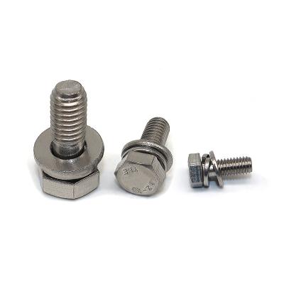 China Stainless steel Stainless steel Hex Head Bolts Flat Washer Split Lock Washers A2-70 Hexagon Bolts High quality M4 M5 M6 M8 M10 M12 Hexagon Bolt for sale