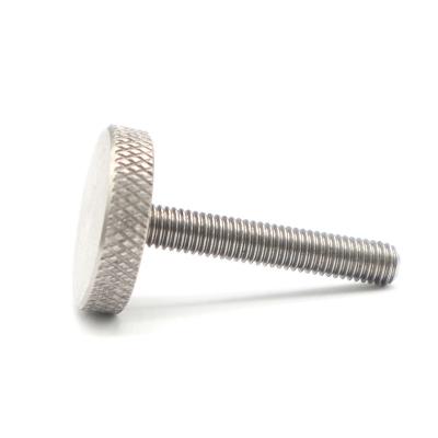 China Flat Thumb screws knurled Flat head round knob Screw custom anodized aluminium Stainless Steel colorful for sale