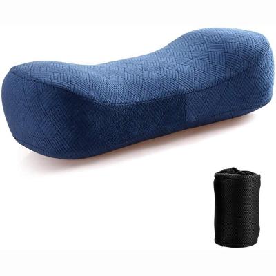 China Amazon New Outdoor MEMORY FOAM Mini Portable Foldable Folding Fray Pillow Camping Pillow 42*21*12cm for sale