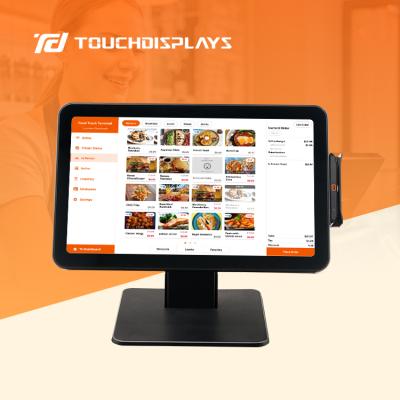 China True 15.6 Plates All In One Position For Supermarket Cashier Touch Screen Android Retail POS With Second Screen for sale