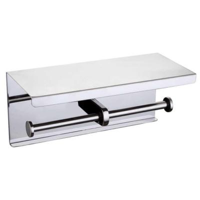 China D-108 Stainless Steel Double Stainless Steel Toilet Paper Dispenser for sale