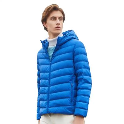 China White goose down Custom High Quality Wholesale Light Designer Men's Goose Hooded Down Jacket Thick Winter Jacket Down Coat Puffer For Men for sale