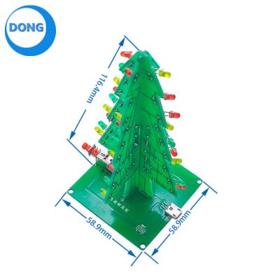 China LED Tree Stereo Water Color Christmas Experience DIY Production Parts Light Flashing Electronic Kit for sale