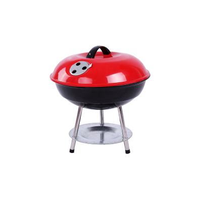 China Small Pulley Easily Assembled Around Mini Kettle Charcoal BBQ Grill for sale