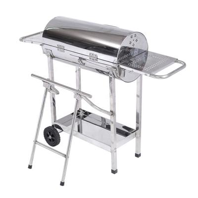 China Custom Portable BBQ Grill Charcoal Grill Easily Assembled Barrel Traveler Outdoor Kitchen for sale