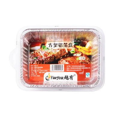 China Easily Cleaned Round Aluminum Foil Container With Paper Lid for sale