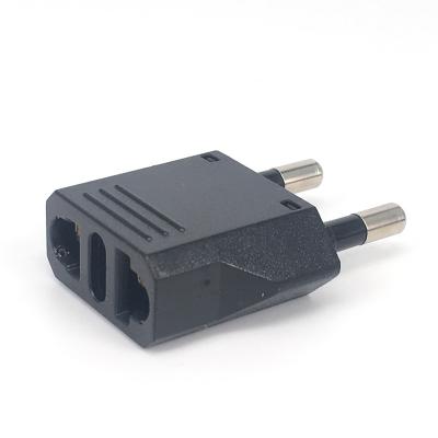 China Commercial US United States To Euro Europe EU Power Jack Wall Plug Converter Travel Adapter for sale