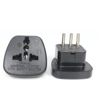 China Residential / Multi-Purpose Products Hot Selling Universal To Italy Chile Adapter Plug With Safety Shutter Italy Plug Adapter for sale