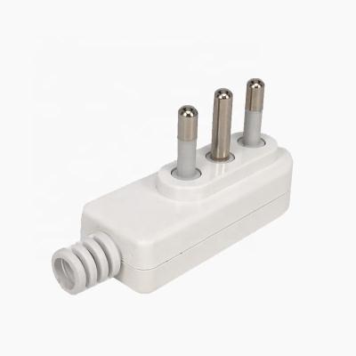 China Residential/Multipurpose White Detachable L-Type 90 Dergee Male Socket Screw Terminal 3 Terminals Wiring Socket For Italy Wiring Socket for sale