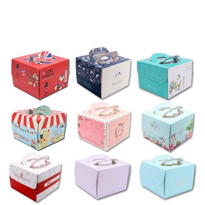 China Recyclable High Quality Paper Brown Embossing Round Clear White Window Boxes For Cakes And Cupcakes Place Cake Gift Box for sale