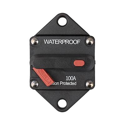 China 12V-48V Auto Reset DC Fuse Holder 20A-200A Circuit Breaker Switch Manual Reset For Auto Car Marine Boat for sale