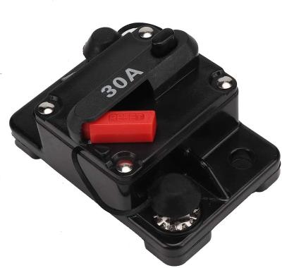 China Automotive Circuit Breaker, 12V 30A/40A/60A (30A) Car Stereo Audio Adjustable Circuit Breaker Self-recovery Built-in Fuse for sale