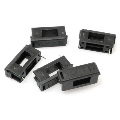 China Electoronic BLX-A 5 x 20 mm PCB Fuse Holder Plastic Fuse Seat with Cover, Black for sale