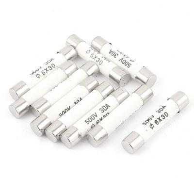 China Fast Blow Ceramic Fuse 0.5A-30A Fast Blow Fuse 10mm x 38mm/5mm x 20mm/6mm x 30mm /22mm x58mm Ceramic Tube Fuse Fast Blow Fuses for sale