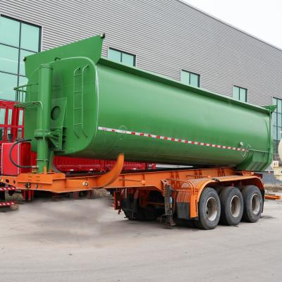 China Heavy Duty Rear Tipper Dumper Dump Semi Truck Trailer with Automatic Transmission for sale