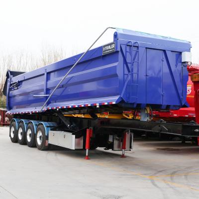 China 60 Tons Rear Tipper Semi Truck Trailer Dump Truck Semi Trailer with Jost Landing Gear for sale